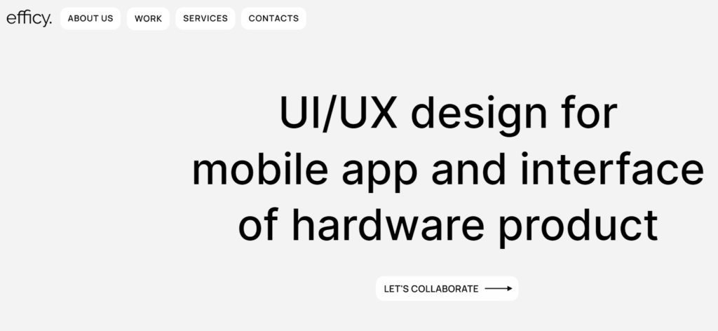 Efficy UI UX design services
