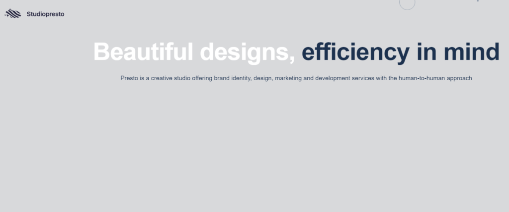 Presto Design Studio UI UX design services
