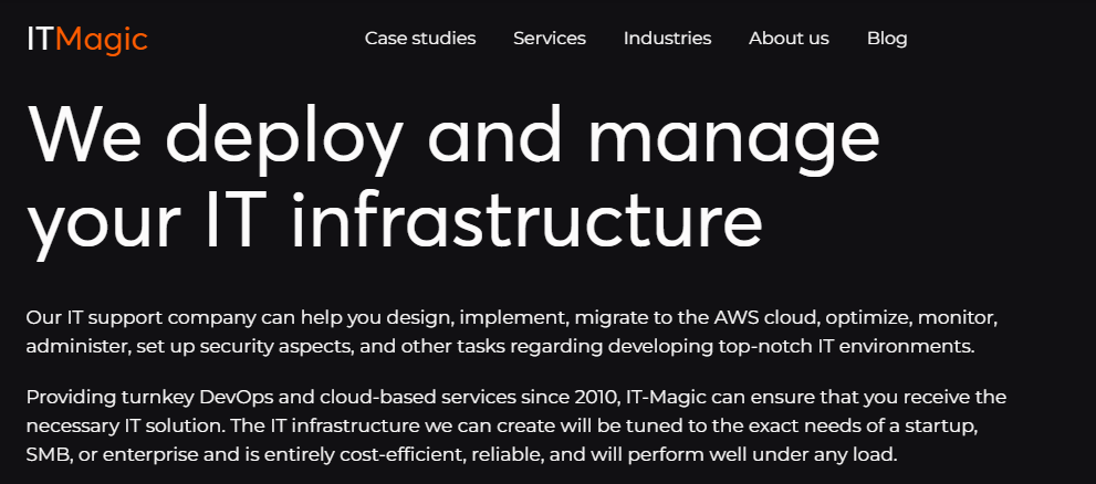 Cloud managed service ITMagic
