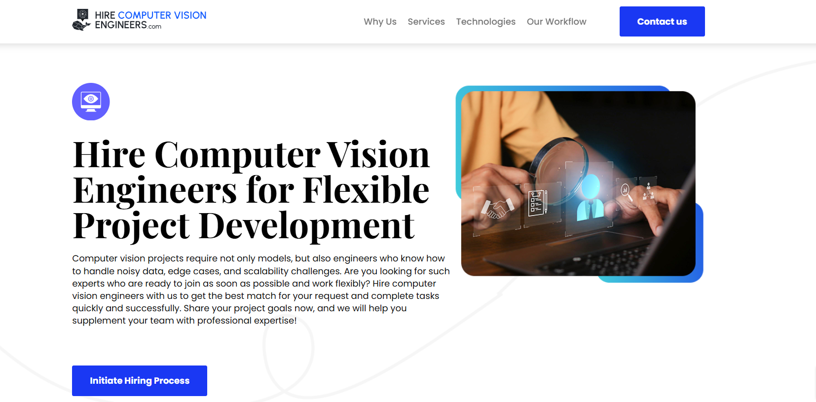 HireComputerVisionEngineers website