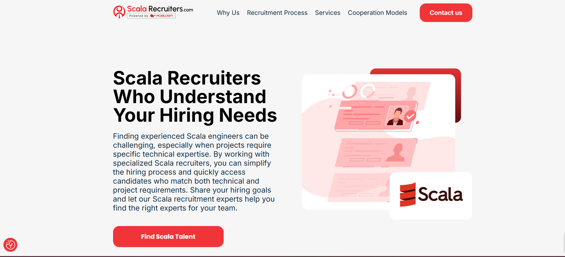 ScalaRecruiters website